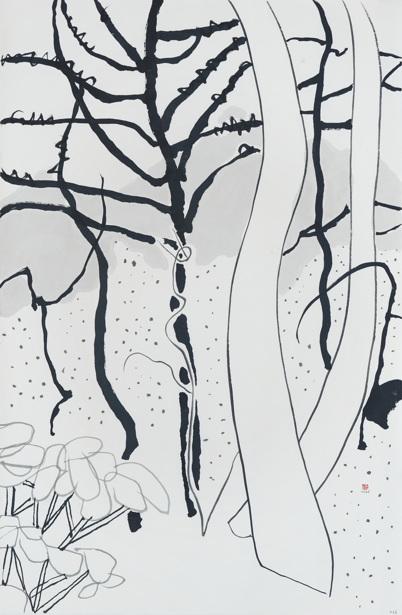 장병언, structure landscape 066, ink_on_paper, painting, 2026